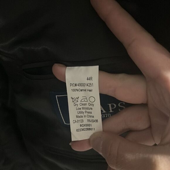 Chaps Black Camel Hair Blazer 44R - Picture 6 of 7